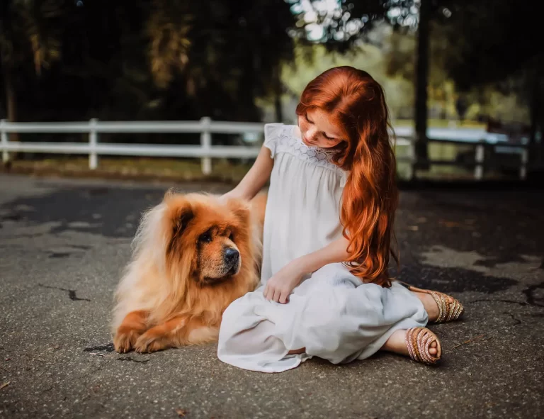 The girl with dog